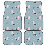 Poodle Dog Pattern Front And Back Car Mats 110424 - YourCarButBetter