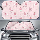 Poodle Dog Pink Color Theme Car Auto Sun Shades 104020 - YourCarButBetter