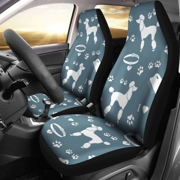 Poodle Dogs Pets Animal Car Seat Covers 110424 - YourCarButBetter