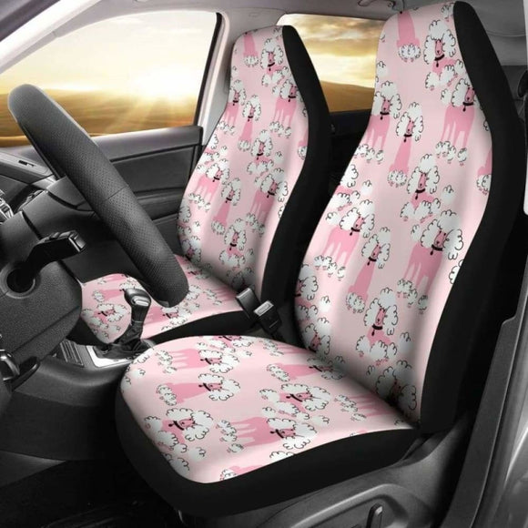 Poodle Pink Color Patterns Car Seat Covers 110424 - YourCarButBetter