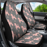 Poodle Pink Patterns Car Seat Covers 110424 - YourCarButBetter