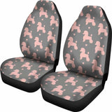 Poodle Pink Patterns Car Seat Covers 110424 - YourCarButBetter