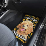 Poodles Dog You’re My Sunshine Sunflower Car Floor Mats 210402 - YourCarButBetter
