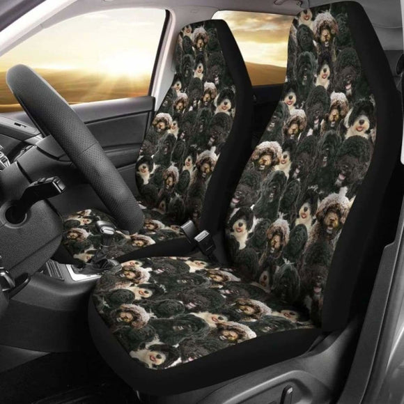 Portuguese Water Dog Full Face Car Seat Covers 090629 - YourCarButBetter