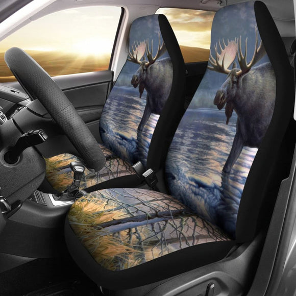 Powerful Elk on Water Car Seat Cover 210502 - YourCarButBetter