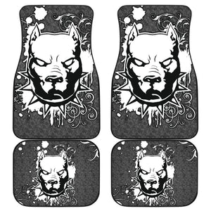 Powerful Pitbull Prepare To Fighting Car Floor Mats 212501 - YourCarButBetter