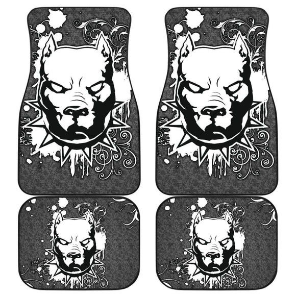 Powerful Pitbull Prepare To Fighting Car Floor Mats 212501 - YourCarButBetter