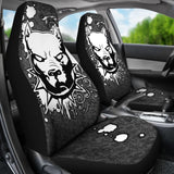 Powerful Pitbull Prepare To Fighting Car Seat Covers 212501 - YourCarButBetter