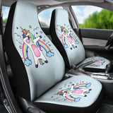 Pride LGBT Custom Funny Unicorn Love Car Seat Covers 211204 - YourCarButBetter