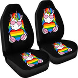 Pride LGBT Unicorn Car Seat Covers Custom Rainbow Gifts Idea Car Accessories 211204 - YourCarButBetter