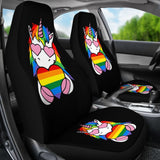 Pride LGBT Unicorn Car Seat Covers Custom Rainbow Gifts Idea Car Accessories 211204 - YourCarButBetter