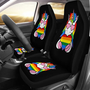 Pride LGBT Unicorn Car Seat Covers Custom Rainbow Gifts Idea Car Accessories 211204 - YourCarButBetter