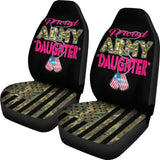 Proud Army Daughter Camo Us Flag Car Seat Covers 550317 - YourCarButBetter