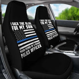 Proud Father Of A Police Officer Car Seat Covers 153908 - YourCarButBetter