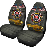 Proud To Be A Firefighter - Fire Rescue Hero - Service Before Self Car Seat Covers 210401 - YourCarButBetter