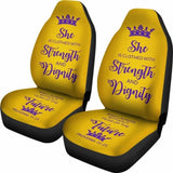 Proverbs 31 Woman Car-Suv Seat Cover Gold-Purple 153908 - YourCarButBetter