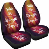 Proverbs 31 Woman Car-Suv Seat Cover-Orange Flame-White 153908 - YourCarButBetter