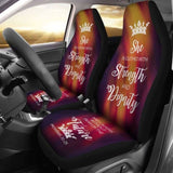 Proverbs 31 Woman Car-Suv Seat Cover-Orange Flame-White 153908 - YourCarButBetter