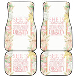 Proverbs 31:25 She Is Clothed With Strength And Dignity Car Floor Mats 211305 - YourCarButBetter