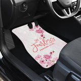 Proverbs 31:25 She Is Fearless Custom Pink Flowers Themed Car Floor Mats 211305 - YourCarButBetter