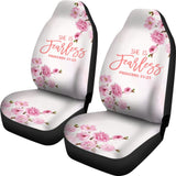 Proverbs 31:25 She Is Fearless Custom Pink Flowers Themed Car Seat Covers 211305 - YourCarButBetter