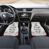 Proverbs 31:25 She Laughs Without Fear of The Future Car Floor Mats 211401 - YourCarButBetter