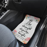 Proverbs 31:25 She Laughs Without Fear of The Future Car Floor Mats 211401 - YourCarButBetter