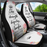 Proverbs 31:25 She Laughs Without Fear of The Future Car Seat Covers 211401 - YourCarButBetter