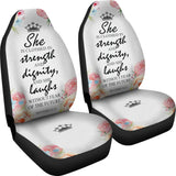 Proverbs 31:25 She Laughs Without Fear of The Future Car Seat Covers 211401 - YourCarButBetter
