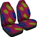 Psychedelic Abstract Colorful Rainbow Car Seat Cover 174510 - YourCarButBetter