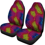 Psychedelic Abstract Colorful Rainbow Car Seat Cover 174510 - YourCarButBetter