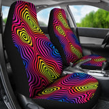 Psychedelic Abstract Colorful Rainbow Car Seat Cover 174510 - YourCarButBetter