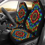 Psychedelic Colorful Rainbow Car Seat Cover 174510 - YourCarButBetter