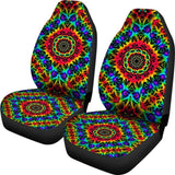 Psychedelic Colorful Rainbow Car Seat Cover 174510 - YourCarButBetter