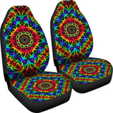 Psychedelic Colorful Rainbow Car Seat Cover 174510 - YourCarButBetter