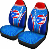 Puerto Rico Car Seat Covers Circle Stripes Flag Version 13 221205 - YourCarButBetter