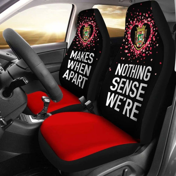 Puerto Rico Car Seat Covers Couple Valentine Nothing Make Sense (Set Of Two) 221205 - YourCarButBetter