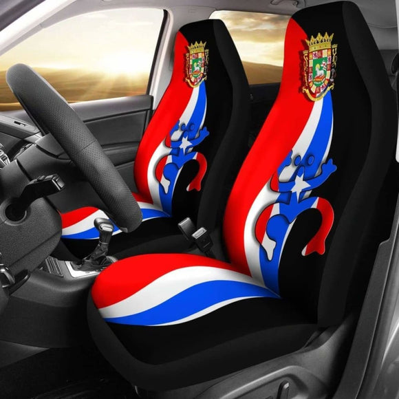 Puerto Rico Car Seat Covers - Flag Coqui Frog - 11 221205 - YourCarButBetter