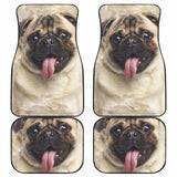 Pug Dog Car Floor Mats Funny Dog Face 102918 - YourCarButBetter