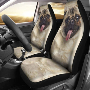 Pug Dog Car Seat Covers Funny Dog Face 102918 - YourCarButBetter