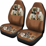 Pugs love Car Seat Covers Set Of Two 102918 - YourCarButBetter