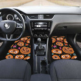 Pumpkin Flowers Spiderweb Halloween Theme Front And Back Car Mats 102802 - YourCarButBetter