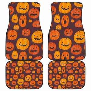 Pumpkin Halloween Car Floor Mats 102802 - YourCarButBetter