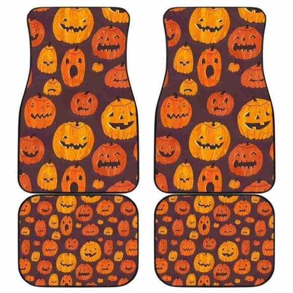 Pumpkin Halloween Car Floor Mats 102802 - YourCarButBetter