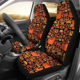 Pumpkin Halloween Car Seat Covers 102802 - YourCarButBetter