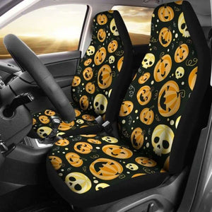 Pumpkin Halloween Car Seat Covers 102802 - YourCarButBetter