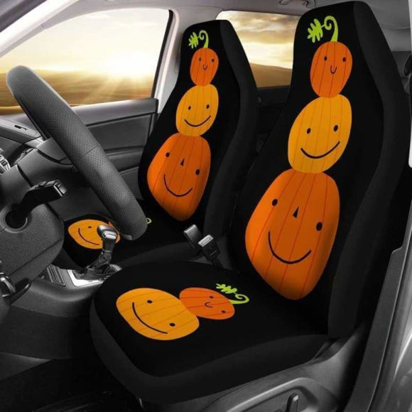 Pumpkin Halloween Car Seat Covers 102802 - YourCarButBetter