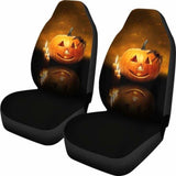 Pumpkin Halloween Car Seat Covers 102802 - YourCarButBetter