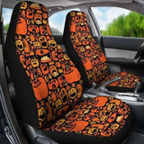 Pumpkin Halloween Car Seat Covers 102802 - YourCarButBetter