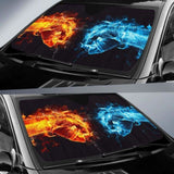 Punch Fire Vs Ice Car Sun Shades 085424 - YourCarButBetter